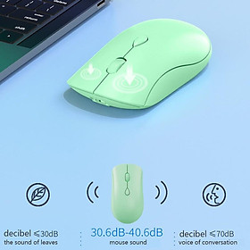 Chuột Không Dây 2.4G Bluetooth 5.2 1600DPI Sạc USB Cho Máy Tính