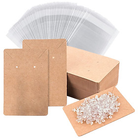 120 Pack Earring Cards Kraft Paper Cards Necklace Display Cards for Jewelry Packaging