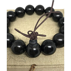 VÒNG TAY GỖ MUN SIZE HẠT 15MM -15 HẠT