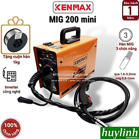 Máy hàn 3 chức năng Kenmax MIG 200 mini - Tặng kèm 1 cuộn hàn 1kg