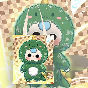 Mua  KoSuyTu  Túi Vải Canvas Cao Cấp Hot Trend Họa Tiết Ba.By.Thr.ee - Size Lớn 35×40cm - Trẻ Trung  Đi Học  Đi Chơi