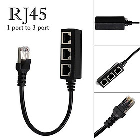 Cáp Chia Cổng Mạng Lan Rj45 1 Đầu Đực Sang 3 Đầu Cái