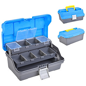 3 Layer Fishing Tackle Box with Removable Dividers Fishing Storage Case Fishing Bait Box