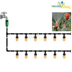 Mua Bộ tưới (không bơm) 20 béc cam tưới cây  tưới lan  tưới rau... dùng áp lực nước gia đình  nước máy