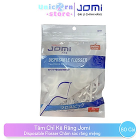 Hình ảnh Tăm Chỉ Kẽ Răng Jomi Disposable Flosser 80 cái