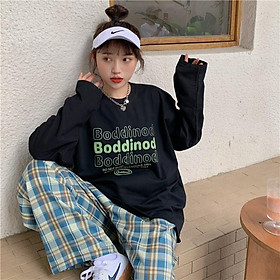 Áo thun dài tay ️ Boddinod ️ phông Unisex nam nữ tee oversize form rộng pull Ulzzang Streetwear thu đông vải mềm