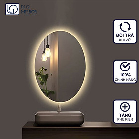 Gương Led Cảm Ứng Treo Tường Hình Elip Kích Thước Theo Yêu Cầu DLQ INTERIORS Trang Trí Nhà Cửa, Phòng Tắm