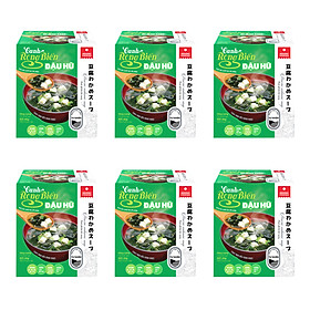 Combo 6 hộp Canh rong biển chay Asuzac (Canh rong biển đậu hũ Asuzac hộp 48g- Canh rong biển Miso Asuzac hộp 50g)