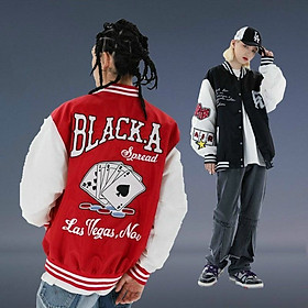 Áo khoác Nam - Nữ dù BLACK.A hai lớp hai màu đỏ đen cực đẹp cực chất