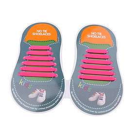 Easy  Elastic Silicone Flat Shoe Lace Set for Kids  White