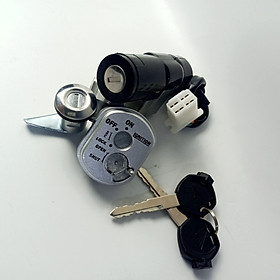 Bộ ổ khóa xe máy RSX 100 siêu nhân đời 2007 - 2008 đầy đủ khóa yên, chìa khóa - TKA8902,,'K25T4'