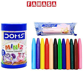 Hộp 12 Bút Màu Sáp Miniz - Doms 7693