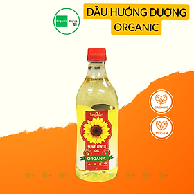 Dầu ăn hướng dương ép lạnh hữu cơ chai 1 lít - Sungarden