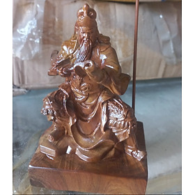 Mua Tượng quan công đọc sách bằng gỗ bách xanh kt cao 15×10×5cm