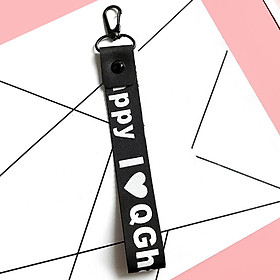 Nơi bán Móc khóa dây Strap dây vải DAY-DT-dây happy đen - Giá Từ -1đ