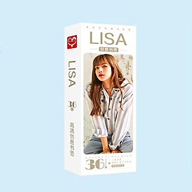 Hộp ảnh Bookmark Lisa Blackpink hộp ảnh tập ảnh đánh dấu sách kẹp sách 36 tấm
