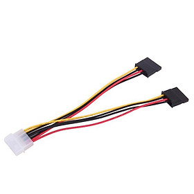 4-Pin IDE Power Lead to15 Pin Serial ATA SATA Splitter Power Cable Connector