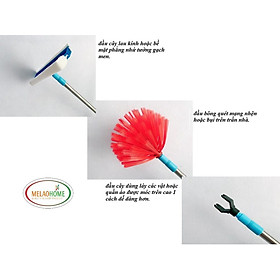 Mua Chổi quét mạng nhện - chổi quét trần nhà tích hợp lau kính lau kính và móc treo lấy quần áo ( dài 3 5m)