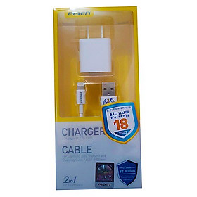 Bộ Adapter Sạc Pisen 1A Và Cáp Sạc Lightning Cho iPhone 1m