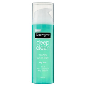 Neutrogena Deep Clean Micellar Gel to Foam Dry Skin 142ml