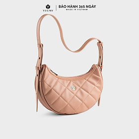 Túi Yuumy ( Thời trang dáng bán nguyệt họa tiết quả trám size 21 - Túi đeo vai da Seasand YN240 )