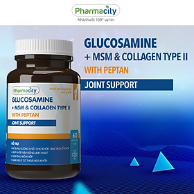 Viên uống hỗ trợ khớp Glucosamine + MSM & Collagen Type II With Peptan - Joint Support (Chai 60 viên)