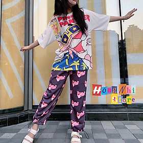 Quần Jogger Cartoon Pant Unisex Quần Con Cọp , Quần Hoạt Hình Dài Lưng Thun Bo Lai - MM