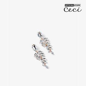 CECI - Khuyên tai nữ xỏ lỗ phối đá dáng thả thời trang CC1-09000128