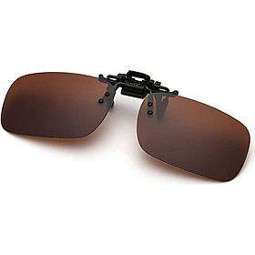 Polarized Glasses Day Night Vision Driving Sunglasses Clip-on Flip-up Lens