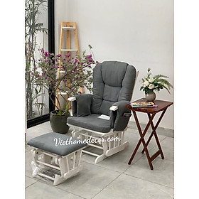 Mua Ghế lắc thư giãn Gilder Rocker có thể điều chỉnh nghiêng lưng màu trắng/ nệm xám GR-05-01