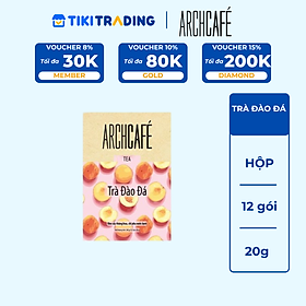Trà Trái Cây Hoà Tan Vị Đào Đá ARCHCAFÉ Hộp 12 gói x 20g