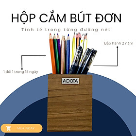 Mua Hộp cắm bút đơn bằng gỗ  ống đựng bút để bàn làm việc cao cấp phong cách sang trọng ADOTA HB22S110