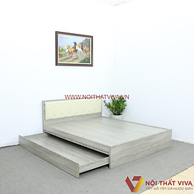 Mua Giường Ngủ Có Nệm Đầu Giường Kiểu Mẹ Bồng Con 2 Trong 1 Màu Xám Ghi Đẹp
