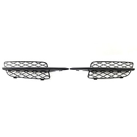 Replacement for BMW X5 E70 2007-2010 Front Bumper N/S Left & Right Grill With Silver Trim