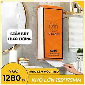 Mua Khăn Giấy Rút Treo Tường Tiện Lợi 1280 Tờ CHEERFUL Nội Địa Trung Cao Cấp  Giấy Vệ Sinh Treo Tường 	GD766-RutVang