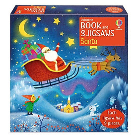 Usborne Book and 3 Jigsaws : Santa