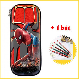 Hộp Bút Dành Cho Bé Trai Và Bé Gái In Nhân Vật Hoạt Hình Công Chúa Siêu Nhân Người Nhện Siêu Nhân Ninja Ben 10 (Tặng 1 bút chì) E86
