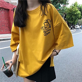 Áo thun tay lỡ form rộng cá tính hình thật up ở cuối