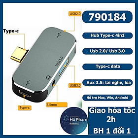 Mua Bộ chia usb type-c ra usb  âm thanh  sạc pd cho điện thoại  máy tính bảng  laptop  Táo - Hồ Phạm