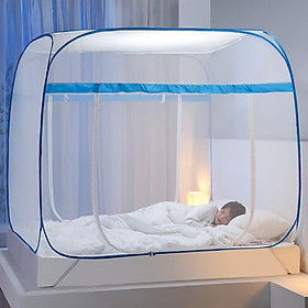 Mua Màn chụp tự bung đỉnh vuông cao cấp Bảo An  mùng có viền chân chống muỗi cao cấp  cao 1m75