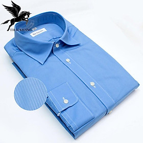 áo sơ mi trung niên dài tay trắng trơn cotton loại 1 mặc mát