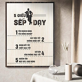 Mua Tranh động lực TBIG096: 5 điều Sếp Dạy (hài hước vui nhộn)