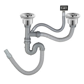 Mua Hệ thống thoát nước đôi ngăn mùi bằng nhựa. Phụ kiện bồn rửa nhà bếp