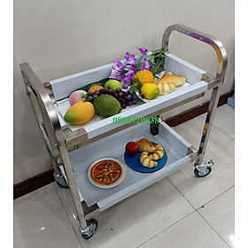 Mua Xe phục vụ inox 2 tầng có thau nhiều kích thước