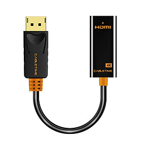 Cáp Chuyển Đổi HDMI Adapter 4k/DP Sang HDMI - Đen