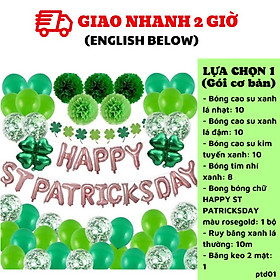 Bộ bong bóng trang trí Patrick's day combo ptd01