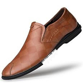 Ưu đãi đặc biệt giày da những người yêu thích giày thường tốt nhất ins ưu đãi đặc biệt ánh sáng - A1 màu nâu sẫm