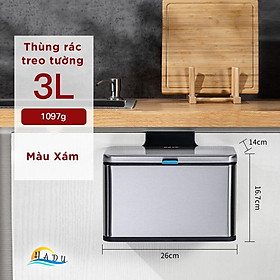 Mua Thùng Rác Treo Tủ Bếp Mini Để Bàn Có Nắp Đậy Thông Minh Inox Cao Cấp Khử Mùi Than Hoạt Tính CCKO