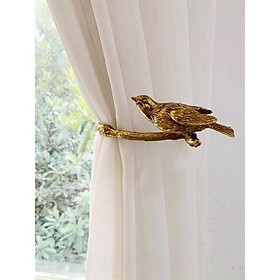 Mua Móc treo rèm cửa thuần đồng hình đôi chim non sinh động mang phong cách tân cổ điển sang trọng MR3