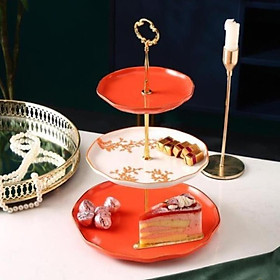 Mua Bộ khay đựng bánh kẹo  khay sứ 2 tầng  3 tầng men xanh  khay sứ men xanh